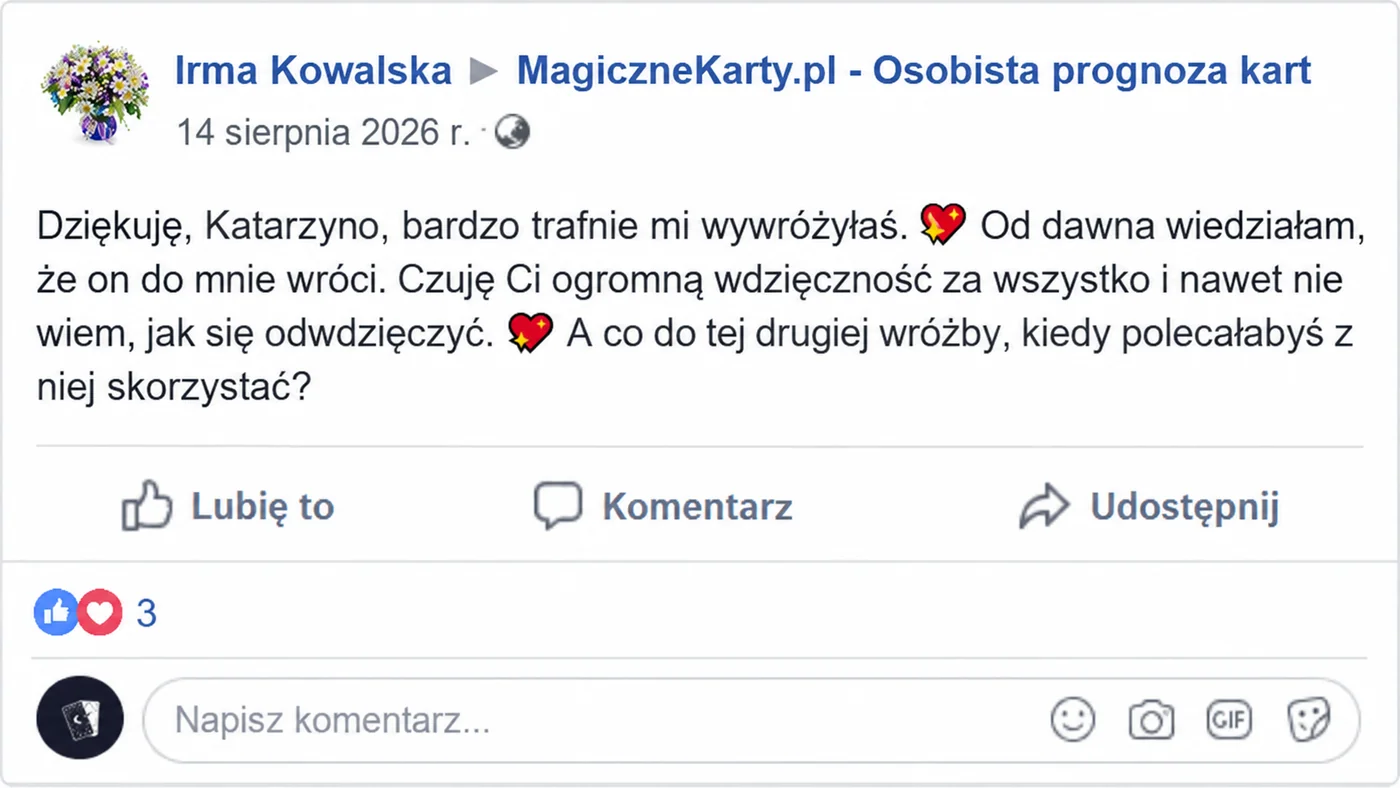 Opinia Irmy o wróżbie