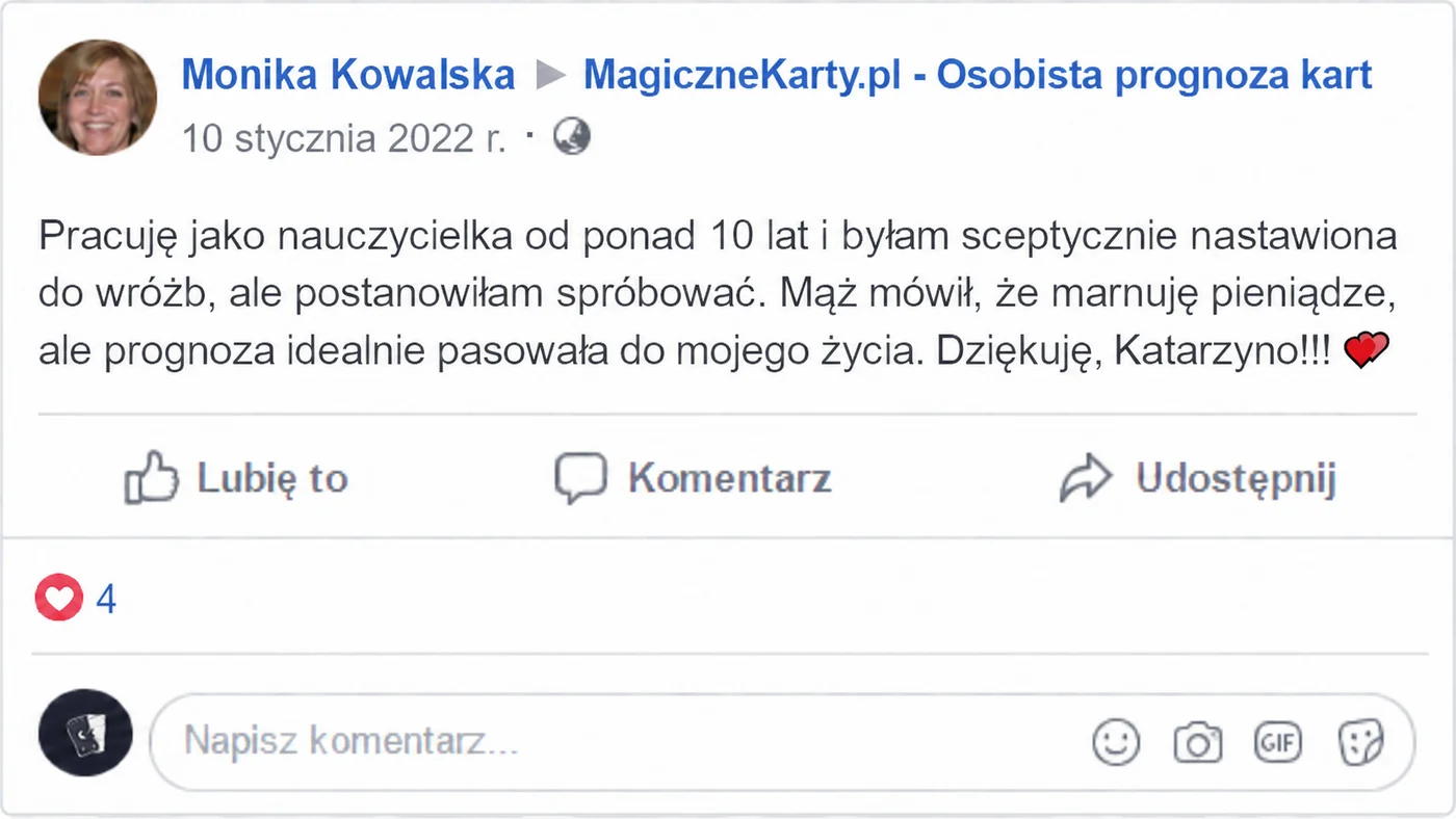 Opinia Moniki o wróżbie